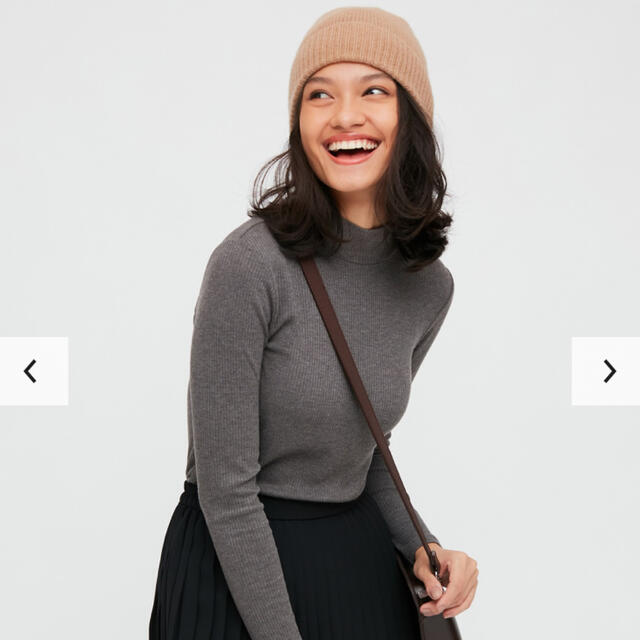 UNIQLO(ユニクロ)のリブハイネックT 新品　未使用 レディースのトップス(カットソー(長袖/七分))の商品写真