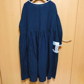 未使用 ハンドメイド 作家 リネン ワンピース