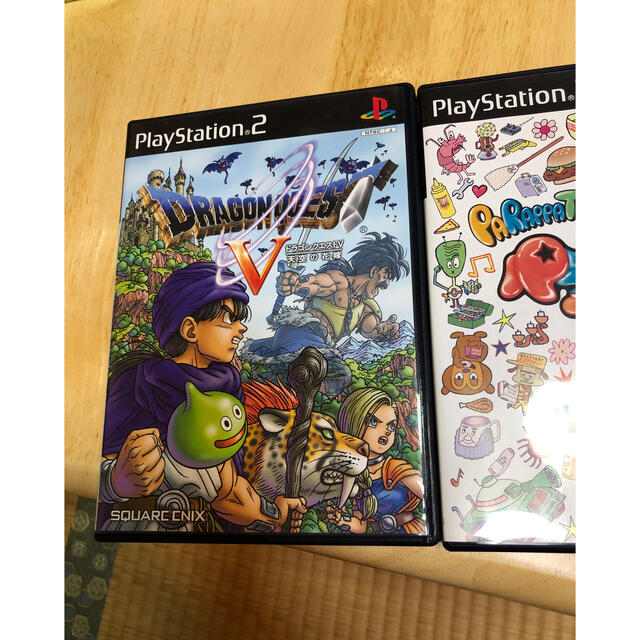 PlayStation2(プレイステーション2)のドラクエ5とパラッパラッパー2のセット。 エンタメ/ホビーのゲームソフト/ゲーム機本体(家庭用ゲームソフト)の商品写真