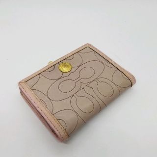 コーチ(COACH)のCOACHコーチ　折り財布　ピンク　パープル　レディース財布(財布)