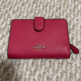 コーチ(COACH)のcoach ピンク折り畳み財布(財布)