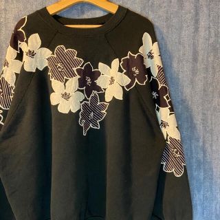 ステューシー(STUSSY)のヴィンテージ古着　Tultex flower 花柄　オーバーサイズ　2XL(スウェット)