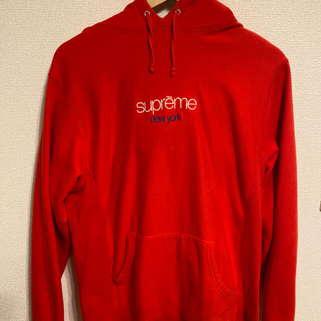 Supreme classic logo Hoodie パーカー red 赤