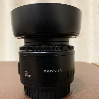 キヤノン(Canon)の(専用フード付き！)Canon LENS EF 50mm f1.8 II(レンズ(単焦点))