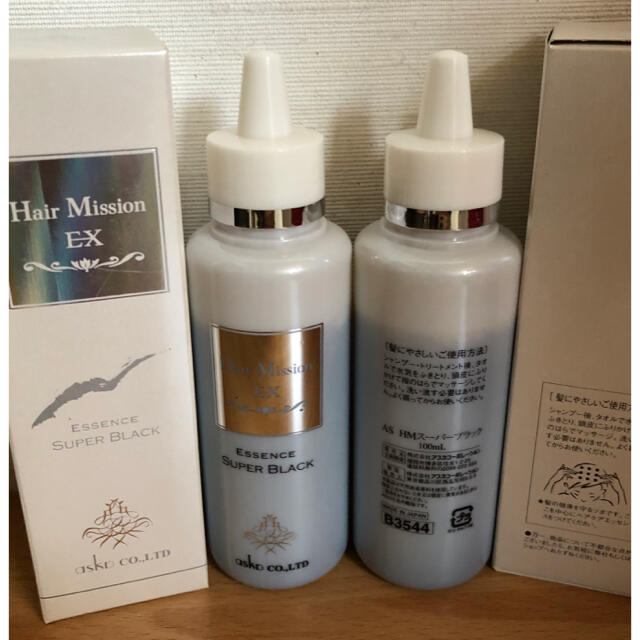 ASKA(アスカコーポレーション)の♪Hair Mission  スーパーブラック　100ml(4本) コスメ/美容のヘアケア/スタイリング(その他)の商品写真