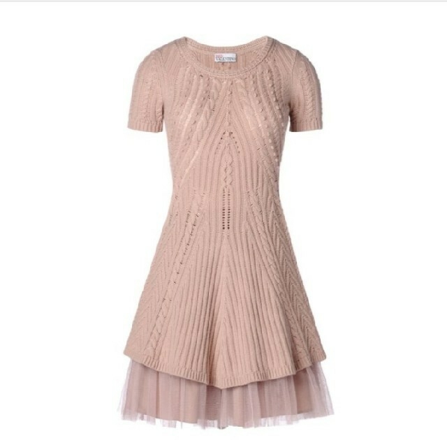 レッド ヴァレンティノ RED VALENTINO ケーブル ニット ワンピース