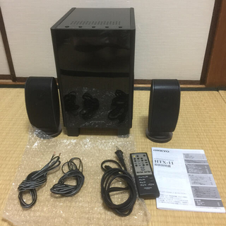 オンキヨー(ONKYO)のONKYO デジタルサラウンドシステム HTX-11 & スピーカー5個セット(スピーカー)