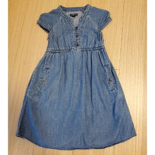 ベビーギャップ(babyGAP)の【最終お値下げ】baby Gap　デニムワンピース　110サイズ(ワンピース)