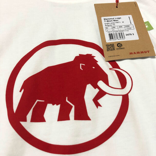 Mammut(マムート)のMAMMUT マムート 半袖Ｔシャツ マムートロゴTシャツ白 メンズL新品 メンズのトップス(Tシャツ/カットソー(半袖/袖なし))の商品写真