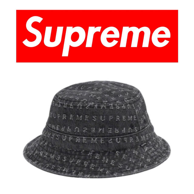 メンズsupreme シュプリーム  logos denim crusher ハット