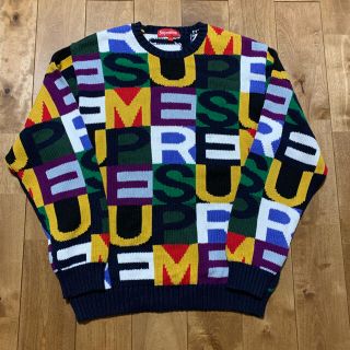 シュプリーム(Supreme)のsupreme big letter sweater L multi マルチ(ニット/セーター)