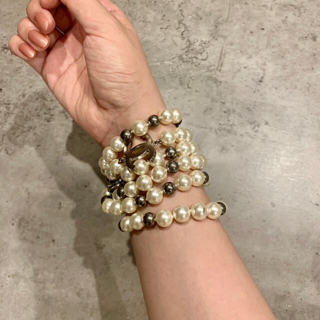 まとめ買いお得 CHANEL パールロゴネックレス ホワイト 3way ...