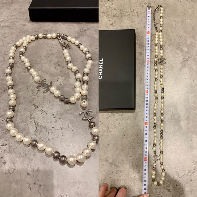 まとめ買いお得 CHANEL パールロゴネックレス ホワイト 3way ...