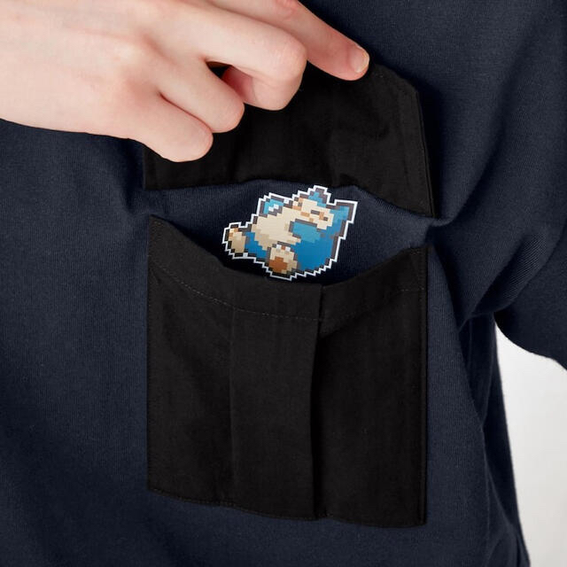 ポケモン(ポケモン)のGU/ジーユー コットンビッグT ポケモン ポケットモンスター ネイビー 紺 L メンズのトップス(Tシャツ/カットソー(半袖/袖なし))の商品写真