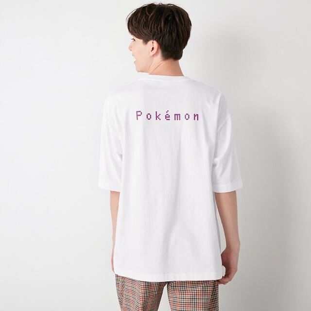 ポケモン(ポケモン)のGU/ジーユー コットンビッグT ポケモン ポケットモンスター ホワイト 白 S メンズのトップス(Tシャツ/カットソー(半袖/袖なし))の商品写真