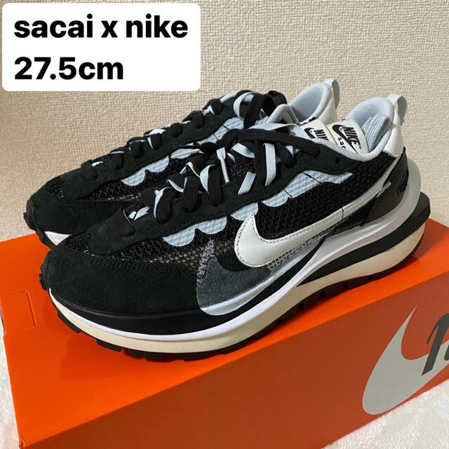 sacai(サカイ)の【27.5cm】SACAI X NIKE VAPORWAFFLE BLACK メンズの靴/シューズ(スニーカー)の商品写真