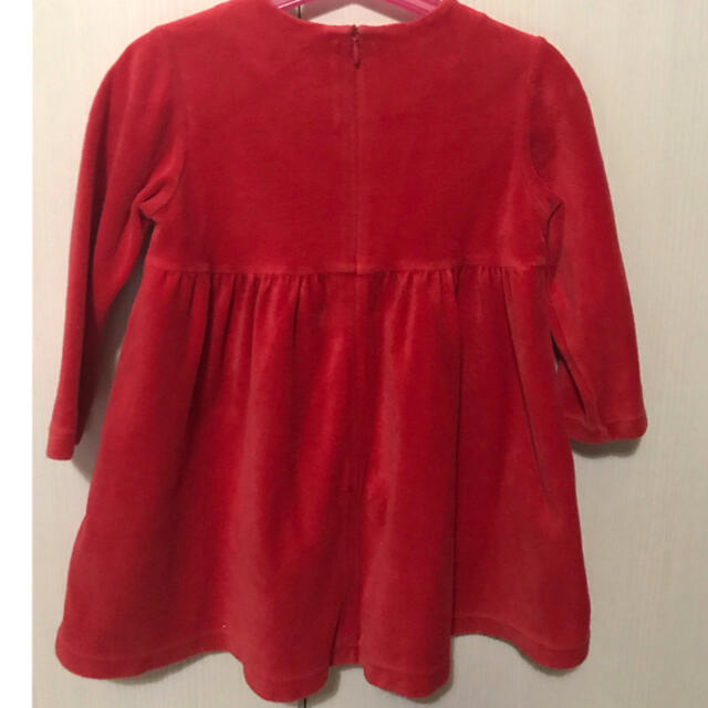 イブサンローラン　赤色ワンピース キッズ/ベビー/マタニティのキッズ服女の子用(90cm~)(ワンピース)の商品写真