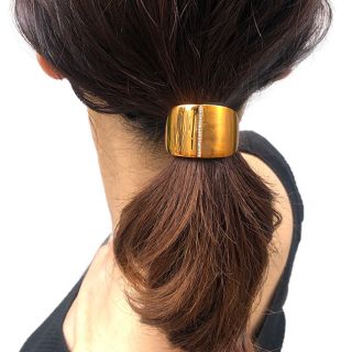 コレットマルーフ(colette malouf)の【新品】Colette Malouf メタルダイヤモンドポニーカフ ブロンズ(ヘアゴム/シュシュ)