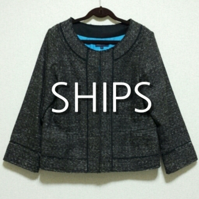 SHIPS(シップス)の【値下】SHIPS ノーカラージャケット レディースのジャケット/アウター(ノーカラージャケット)の商品写真