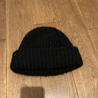 ニューヨークハット(NEW YORK HAT)のほぼ新品　ニューヨークハット　ニットキャップ　ブラック　アメリカ製　ニット帽(ニット帽/ビーニー)