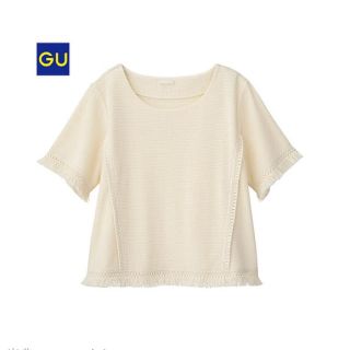 ジーユー(GU)のＧＵ*フリンジクロップドプルオーバー(カットソー(半袖/袖なし))