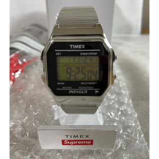 シュプリーム(Supreme)のsupreme timex 美中古 2019 FW シルバー(腕時計(デジタル))