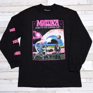 ミシカ(MISHKA)のミシカ 宇宙 探査機 ネオン 目玉 スカル オーバーサイズ ロンT  L(Tシャツ/カットソー(七分/長袖))