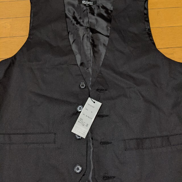 黒ベスト メンズのスーツ(スーツベスト)の商品写真