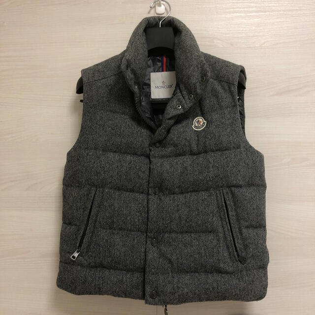 MONCLER TIB ツイード ネイビー サイズ0モンクレール ダウンベスト