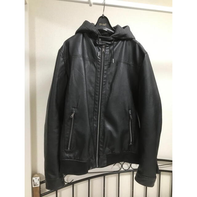 ZARA(ザラ)のザラ　ライダースジャケット　ブラック　XL メンズのジャケット/アウター(ライダースジャケット)の商品写真