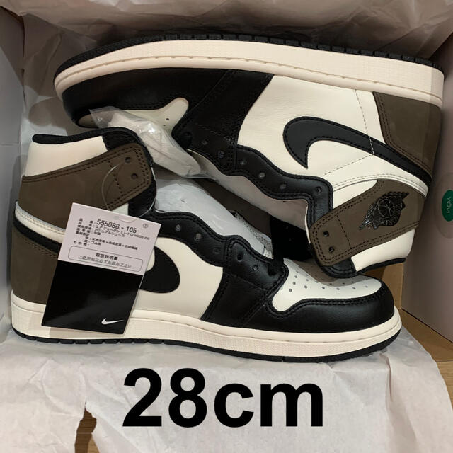 NIKE(ナイキ)の28cm NIKE AIR JORDAN 1 HIGH OG MOCHA 本物 メンズの靴/シューズ(スニーカー)の商品写真