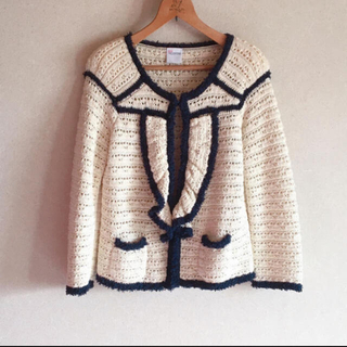 オンライン取寄 新品レッドヴァレンチノRED VALENTINOケーブル編みセーター白#S ニット/セーター