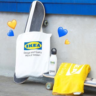 イケア(IKEA)のエフテルトレーダ♡IKEAトートバッグ♡エコバッグ(トートバッグ)