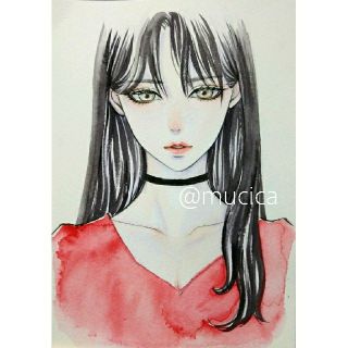 ファブリアーノ絵具ポストカード 手描きイラスト オリジナル 水彩画