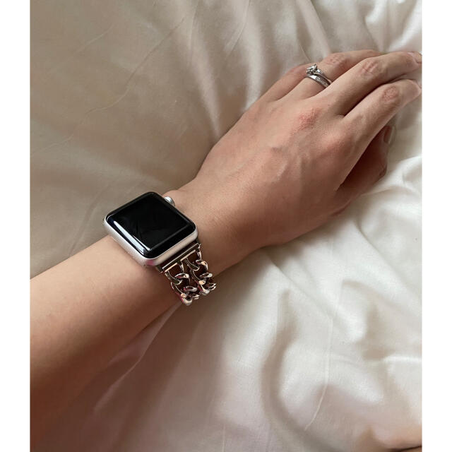 最愛 Apple Watch アップル チェーンバンド シルバー 41mm ecousarecycling.com