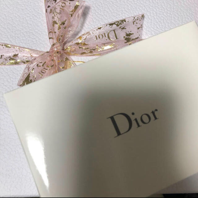 Dior(ディオール)のディオール レザー調 限定 レッド スモールポーチ　スクエアポーチ　赤 レディースのファッション小物(ポーチ)の商品写真