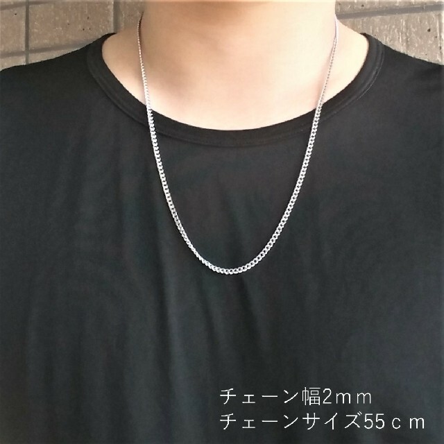 喜平チェーンネックレスメンズレディース細め細い鎖ステンレスシルバー2mmの通販 by ropp07's shop｜ラクマ