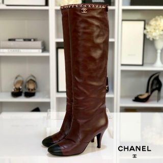 シャネル(CHANEL)の1997 シャネル チェーン ロングブーツ(ブーツ)