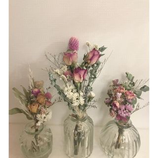 お得！　3束セット　ドライフラワー　スワッグ　ブーケ　花束　(ドライフラワー)