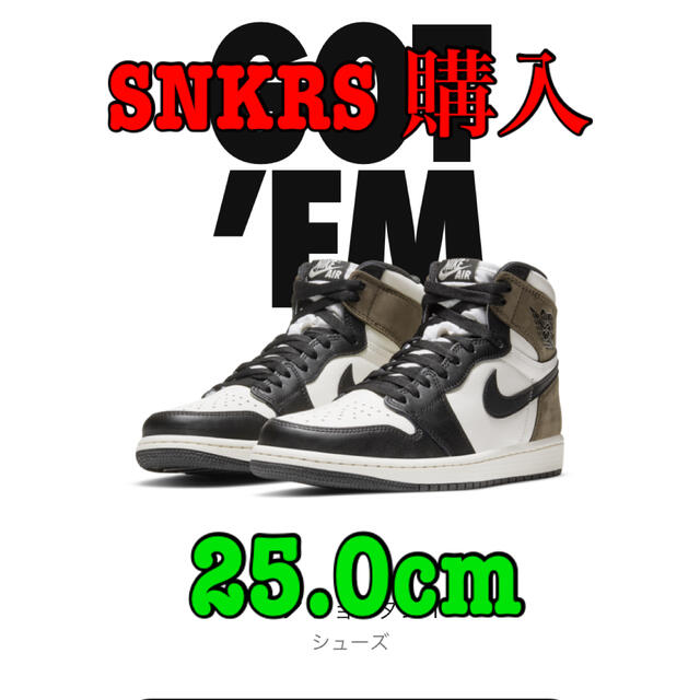 AIR JORDAN 1 Mocha ボーイズ 25.0cmメンズ