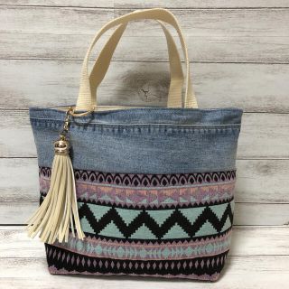 HSH様☺︎バッグ2点ハンドメイド ☺︎小さめトートバッグ☺︎ネイティブ(バッグ)