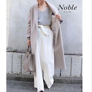 ノーブル(Noble)の完売 NOBLE 定価49500円 チェスターコート ウール 美シルエット(ロングコート)