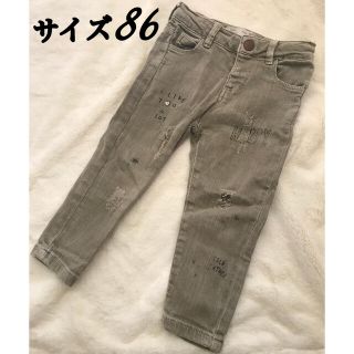 ザラキッズ(ZARA KIDS)のZARABabyザラベビー ダメージデニムパンツ サイズ86(パンツ/スパッツ)