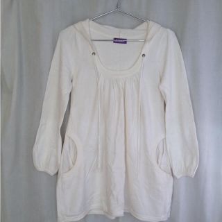 アナップ(ANAP)のwhite/knit one piece(ひざ丈ワンピース)