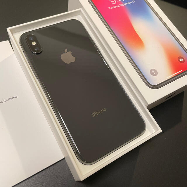 iPhone X 256GB スペースグレイ 美品 SMIロック解除 トップ inbody.ir