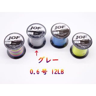 JOF　PEライン　12lb　0.6号　グレー　4編み  300m(釣り糸/ライン)