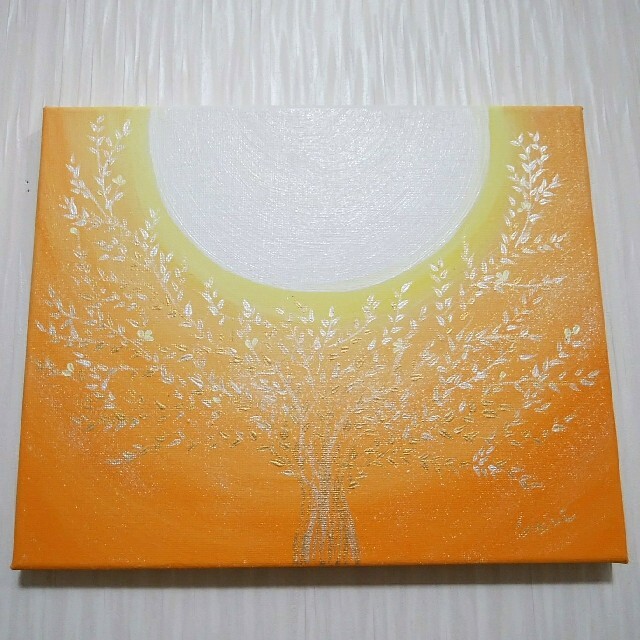 ヒーリング風水絵画＊煌めき陽光樹～太陽～希望の光 金運 健康 仕事