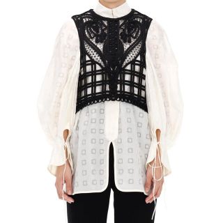 【Mame Kurogouchi】Cording Embroidery Vest