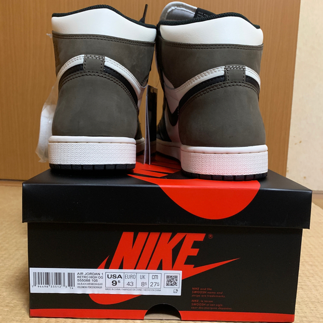 NIKE(ナイキ)のAIR JORDAN 1 RETRO HIGH OG BLACK MOCHA メンズの靴/シューズ(スニーカー)の商品写真