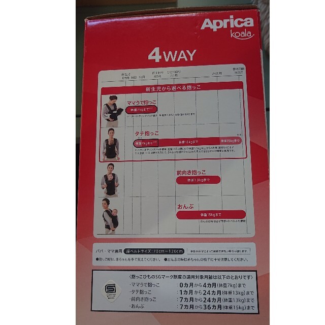 Aprica(アップリカ)の【美品】Aprica アップリカ コアラ メッシュプラス キッズ/ベビー/マタニティの外出/移動用品(抱っこひも/おんぶひも)の商品写真